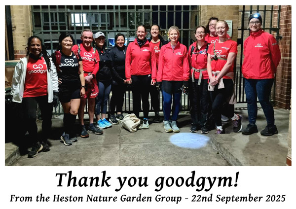 Photo of Goodgym Team in the archway with 12 volunteers